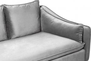 Beliani Sofa welurowa jasnoszara AURE 6