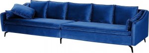 Beliani Sofa welurowa niebieska AURE 3