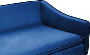Beliani Sofa welurowa niebieska AURE 7