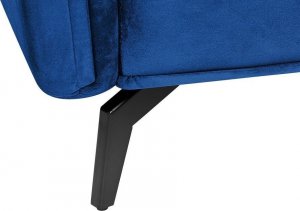Beliani Sofa welurowa niebieska AURE 9