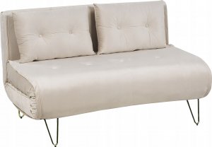 Beliani Sofa welurowa rozkładana 2-osobowa beżowa VESTFOLD 7