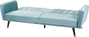 Beliani Sofa rozkładana welurowa jasnoniebieska VIMMERBY 6