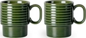 Sagaform Filiżanki do kawy, 2 szt., zielone, ceramika, 0,25 l, wys. 9 cm Coffee & More / Sagaform 1