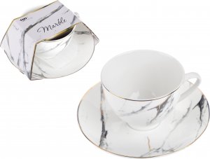 Ravi Filiżanka ze spodkiem 220ml marmurkowa Marble Ravi 1
