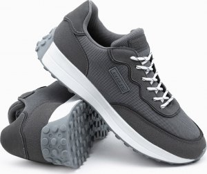 Ombre Buty męskie sneakersy z łączonych materiałów - ciemnoszare V1 OM-FOSL-0110 43 1