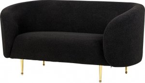 Beliani Sofa dwuosobowa boucle czarna LOEN 4