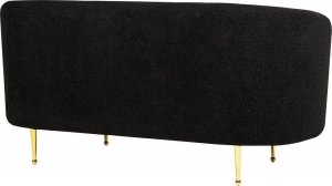 Beliani Sofa dwuosobowa boucle czarna LOEN 5