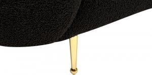 Beliani Sofa dwuosobowa boucle czarna LOEN 8