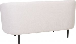 Beliani Sofa dwuosobowa tapicerowana beżowa z czarnym LOEN 5