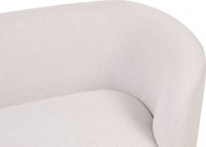 Beliani Sofa dwuosobowa tapicerowana beżowa z czarnym LOEN 7