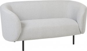 Beliani Sofa dwuosobowa tapicerowana czarno-biała LOEN 5