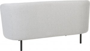 Beliani Sofa dwuosobowa tapicerowana czarno-biała LOEN 6