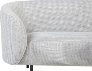Beliani Sofa dwuosobowa tapicerowana czarno-biała LOEN 7