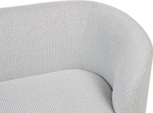 Beliani Sofa dwuosobowa tapicerowana czarno-biała LOEN 8