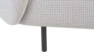 Beliani Sofa dwuosobowa tapicerowana czarno-biała LOEN 9