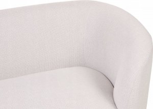 Beliani Sofa dwuosobowa tapicerowana beżowa ze złotym LOEN 5