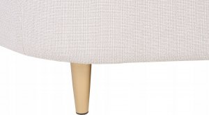 Beliani Sofa dwuosobowa tapicerowana beżowa ze złotym LOEN 6