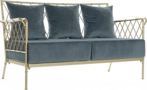 DKD Home Decor Sofa DKD Home Decor Niebieski Złoty Metal Nowoczesny 135 x 70 x 79 cm 1