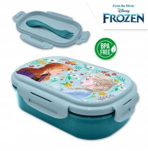 Kids Euroswan Śniadaniówka + sztućce, 21x14x6cm Kraina Lodu Frozen FR50014 Kids Euroswan 1