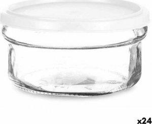 Vivalto Okrągłe pudełko na lunch z pokrywką Biały Plastikowy 415 ml 12 x 6 x 12 cm (24 Sztuk) 1