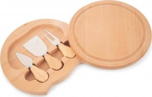 Deska do krojenia Orion Deska do krojenia serwowania serów drewniana rozkładana + 3 noże stalowe 1