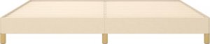 vidaXL vidaXL Rama łóżka, kremowa, 200x200 cm, obita tkaniną 3