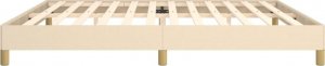 vidaXL vidaXL Rama łóżka, kremowa, 200x200 cm, obita tkaniną 4