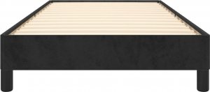 vidaXL vidaXL Rama łóżka, czarna, 90x200 cm, tapicerowana aksamitem 5