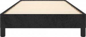 vidaXL vidaXL Rama łóżka, czarna, 90 x 200 cm, tapicerowana aksamitem 4