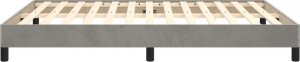 vidaXL vidaXL Rama łóżka, jasnoszara, 140 x 200 cm, tapicerowana aksamitem 4
