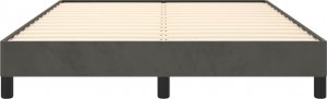 vidaXL vidaXL Rama łóżka, ciemnoszara, 140x200 cm, tapicerowana aksamitem 4
