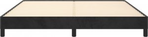 vidaXL vidaXL Rama łóżka, czarna, 160 x 200 cm, tapicerowana aksamitem 4