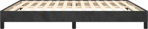 vidaXL vidaXL Rama łóżka, czarna, 160 x 200 cm, tapicerowana aksamitem 5