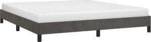 vidaXL vidaXL Rama łóżka, ciemnoszara, 180x200 cm, tapicerowana aksamitem 2
