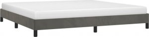 vidaXL vidaXL Rama łóżka, ciemnoszara, 200x200 cm, tapicerowana aksamitem 2