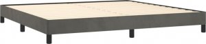 vidaXL vidaXL Rama łóżka, ciemnoszara, 200x200 cm, tapicerowana aksamitem 3