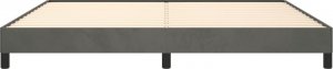 vidaXL vidaXL Rama łóżka, ciemnoszara, 200x200 cm, tapicerowana aksamitem 4