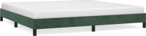 vidaXL vidaXL Rama łóżka, ciemnozielona, 200x200 cm, tapicerowana aksamitem 2