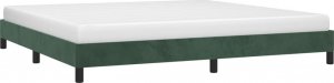 vidaXL vidaXL Rama łóżka, ciemnozielona, 200x200 cm, tapicerowana aksamitem 3