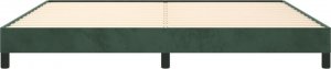 vidaXL vidaXL Rama łóżka, ciemnozielona, 200x200 cm, tapicerowana aksamitem 4
