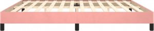 vidaXL vidaXL Rama łóżka, różowa, 200x200 cm, tapicerowana aksamitem 5