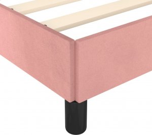 vidaXL vidaXL Rama łóżka, różowa, 200x200 cm, tapicerowana aksamitem 6