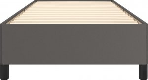 vidaXL vidaXL Rama łóżka, szara, 90x200 cm, obite sztuczną skórą 3