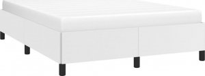 vidaXL vidaXL Rama łóżka, białe, 140x190 cm, obite sztuczną skórą 2
