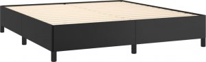 vidaXL vidaXL Rama łóżka, czarna, 160x200 cm, obite sztuczną skórą 3