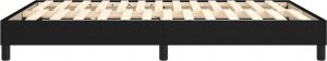 vidaXL Łóżko kontynentalne, czarne, tapicerowane tkaniną, 140x200 cm 6