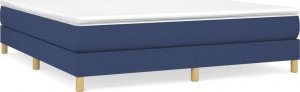 vidaXL vidaXL Łóżko kontynentalne, niebieskie, obite tkaniną, 180x200 cm 2