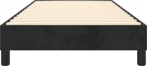vidaXL vidaXL Łóżko kontynentalne, czarne, obite aksamitem, 100x200 cm 5