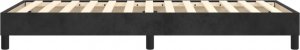 vidaXL vidaXL Łóżko kontynentalne, czarne, obite aksamitem, 100x200 cm 6