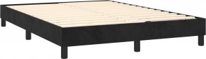 vidaXL vidaXL Łóżko kontynentalne, czarne, obite aksamitem, 140x190 cm 4